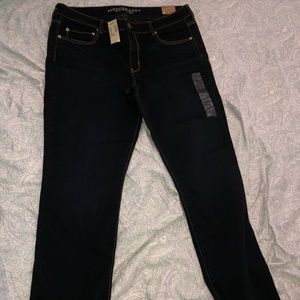 American Eagle Straight Dark Wash Stretch Jeans